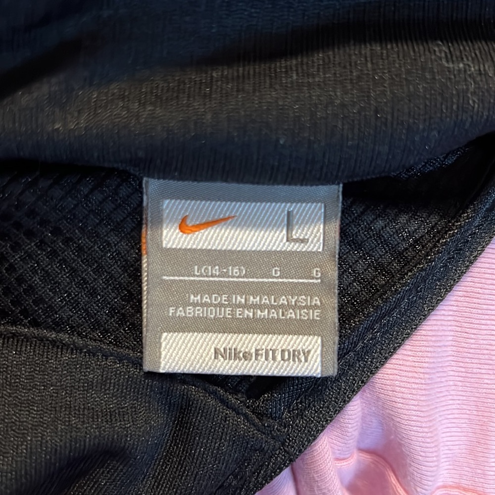 Nike zipper pullover. Black LG 14-16 - Picture 5 of 5